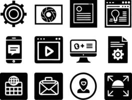 set of ui and ux icon illustration. screen, technology, ux, illustration, web, template, user, application, graphic, business vector
