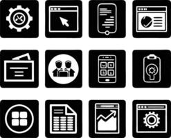 set of ui and ux icon illustration. screen, technology, ux, illustration, web, template, user, application, graphic, business vector