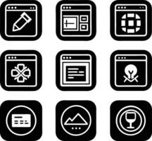set of ui and ux icon illustration. screen, technology, ux, illustration, web, template, user, application, graphic, business vector
