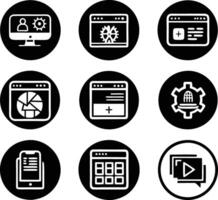 set of ui and ux icon illustration. screen, technology, ux, illustration, web, template, user, application, graphic, business vector