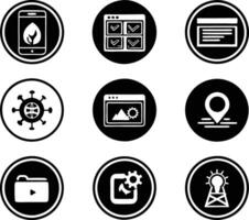 set of ui and ux icon illustration. screen, technology, ux, illustration, web, template, user, application, graphic, business vector