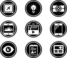 set of ui and ux icon illustration. screen, technology, ux, illustration, web, template, user, application, graphic, business vector
