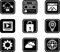 set of ui and ux icon illustration. screen, technology, ux, illustration, web, template, user, application, graphic, business vector