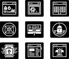 set of ui and ux icon illustration. screen, technology, ux, illustration, web, template, user, application, graphic, business vector