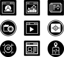 set of ui and ux icon illustration. screen, technology, ux, illustration, web, template, user, application, graphic, business vector