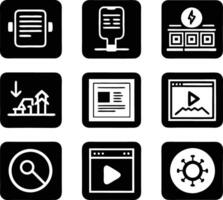 set of ui and ux icon illustration. screen, technology, ux, illustration, web, template, user, application, graphic, business vector