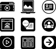 set of ui and ux icon illustration. screen, technology, ux, illustration, web, template, user, application, graphic, business vector