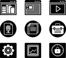 set of ui and ux icon illustration. screen, technology, ux, illustration, web, template, user, application, graphic, business vector
