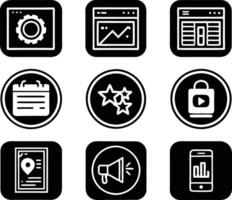 set of ui and ux icon illustration. screen, technology, ux, illustration, web, template, user, application, graphic, business vector
