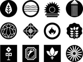 set of graphics design icon illustration. creative, digital, art, line, abstract, background, concept, technology, modern, business vector