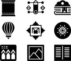 set of graphics design icon illustration. creative, digital, art, line, abstract, background, concept, technology, modern, business vector
