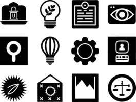 set of graphics design icon illustration. creative, digital, art, line, abstract, background, concept, technology, modern, business vector