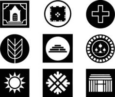 set of graphics design icon illustration. creative, digital, art, line, abstract, background, concept, technology, modern, business vector