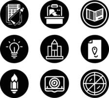 set of graphics design icon illustration. creative, digital, art, line, abstract, background, concept, technology, modern, business vector