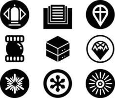 set of graphics design icon illustration. creative, digital, art, line, abstract, background, concept, technology, modern, business vector