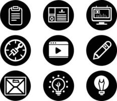 set of graphics design icon illustration. creative, digital, art, line, abstract, background, concept, technology, modern, business vector