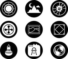 set of graphics design icon illustration. creative, digital, art, line, abstract, background, concept, technology, modern, business vector