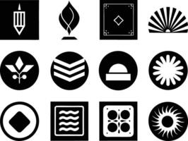 set of graphics design icon illustration. creative, digital, art, line, abstract, background, concept, technology, modern, business vector