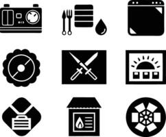 set of graphics design icon illustration. creative, digital, art, line, abstract, background, concept, technology, modern, business vector