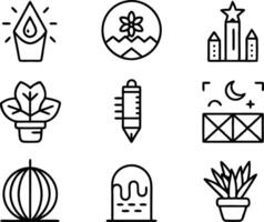 set of graphics design icon illustration. creative, digital, art, line, abstract, background, concept, technology, modern, business vector