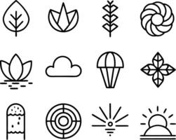 set of graphics design icon illustration. creative, digital, art, line, abstract, background, concept, technology, modern, business vector