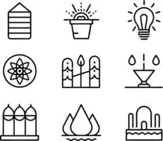 set of graphics design icon illustration. creative, digital, art, line, abstract, background, concept, technology, modern, business vector