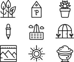 set of graphics design icon illustration. creative, digital, art, line, abstract, background, concept, technology, modern, business vector