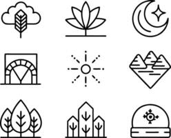 set of graphics design icon illustration. creative, digital, art, line, abstract, background, concept, technology, modern, business vector