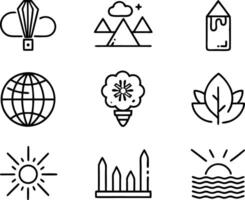 set of graphics design icon illustration. creative, digital, art, line, abstract, background, concept, technology, modern, business vector
