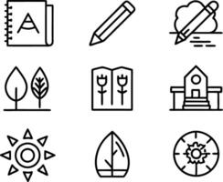 set of graphics design icon illustration. creative, digital, art, line, abstract, background, concept, technology, modern, business vector