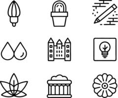 set of graphics design icon illustration. creative, digital, art, line, abstract, background, concept, technology, modern, business vector