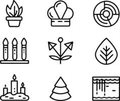 set of graphics design icon illustration. creative, digital, art, line, abstract, background, concept, technology, modern, business vector