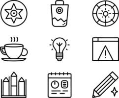 set of graphics design icon illustration. creative, digital, art, line, abstract, background, concept, technology, modern, business vector