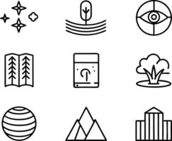 set of graphics design icon illustration. creative, digital, art, line, abstract, background, concept, technology, modern, business vector