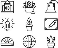 set of graphics design icon illustration. creative, digital, art, line, abstract, background, concept, technology, modern, business vector