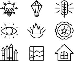 set of graphics design icon illustration. creative, digital, art, line, abstract, background, concept, technology, modern, business vector
