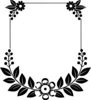 wedding invitation template Floral border and frame. floral, wedding, invitation, card, decoration, frame, flower, elegant vector