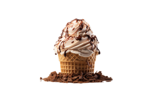 Chocolate Ice Cream isolated on transparent background. png