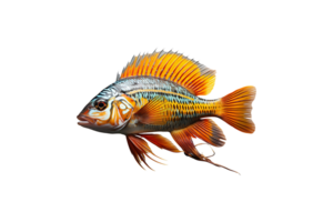 Cichlid isolated on transparent background. png