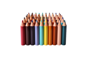 Colour Pencil Sketches isolated on transparent background. png