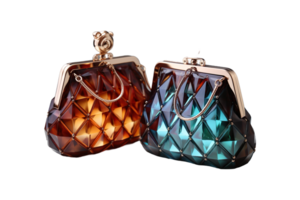 Crystal Clutch Bags isolated on transparent background. png
