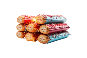 Colorful Cracker isolated on transparent background. png