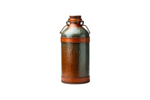 Clay Water Bottle isolated on transparent background. png