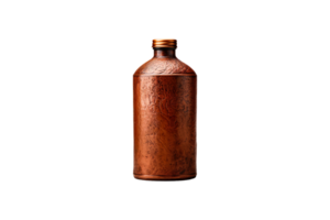 Clay Water Bottle isolated on transparent background. png