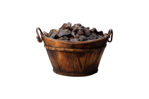 Coal Bucket isolated on transparent background. png
