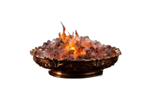 Copper Havan Kund isolated on transparent background. png