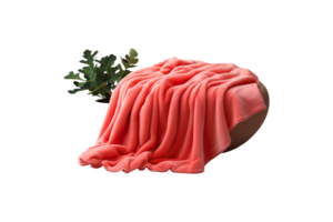 Coral Fleece Blankets isolated on transparent background. png