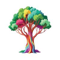 Beautiful Single Big Tree Illustration vector