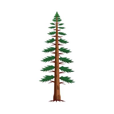 Beautiful Single Big Tree Illustration