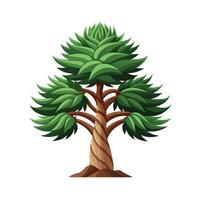 Beautiful Single Big Tree Illustration vector